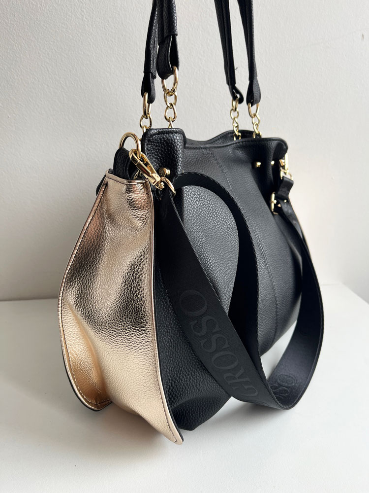 Dámska kabelka na rameno GROSSO čierna