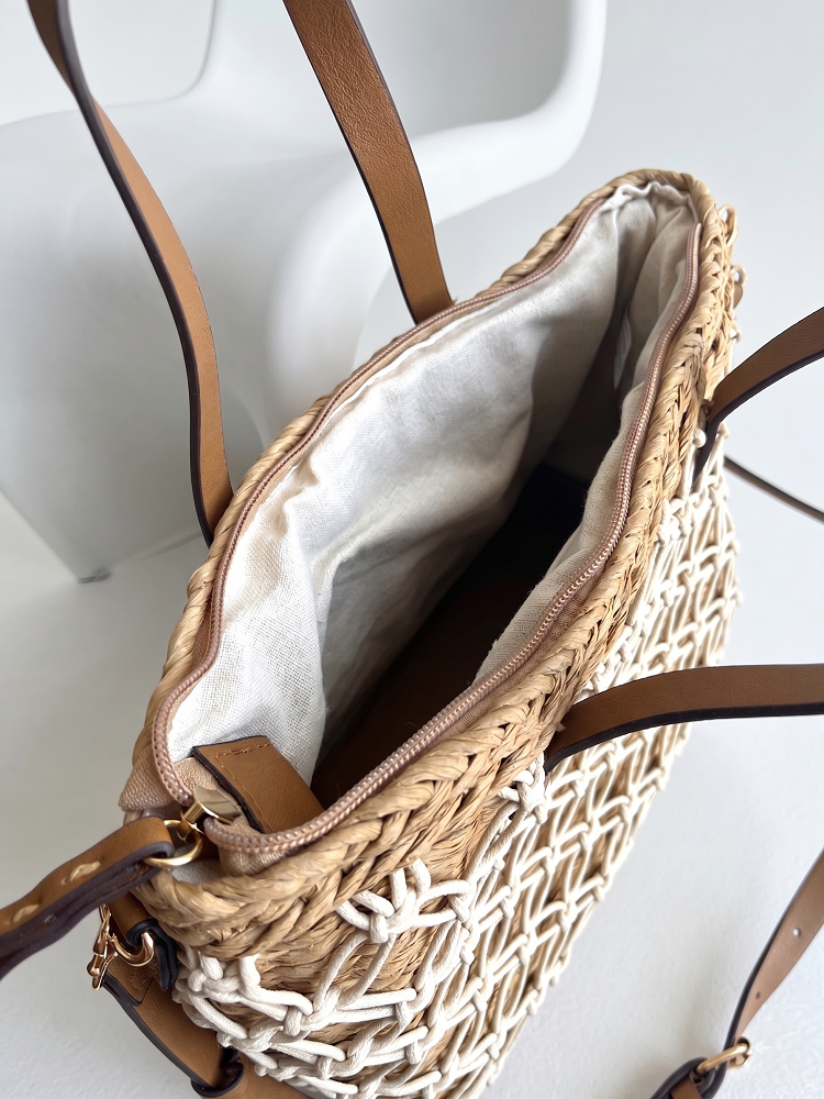 Dámska slamená kabelka s macramé vzorom – elegancia a letný štýl
