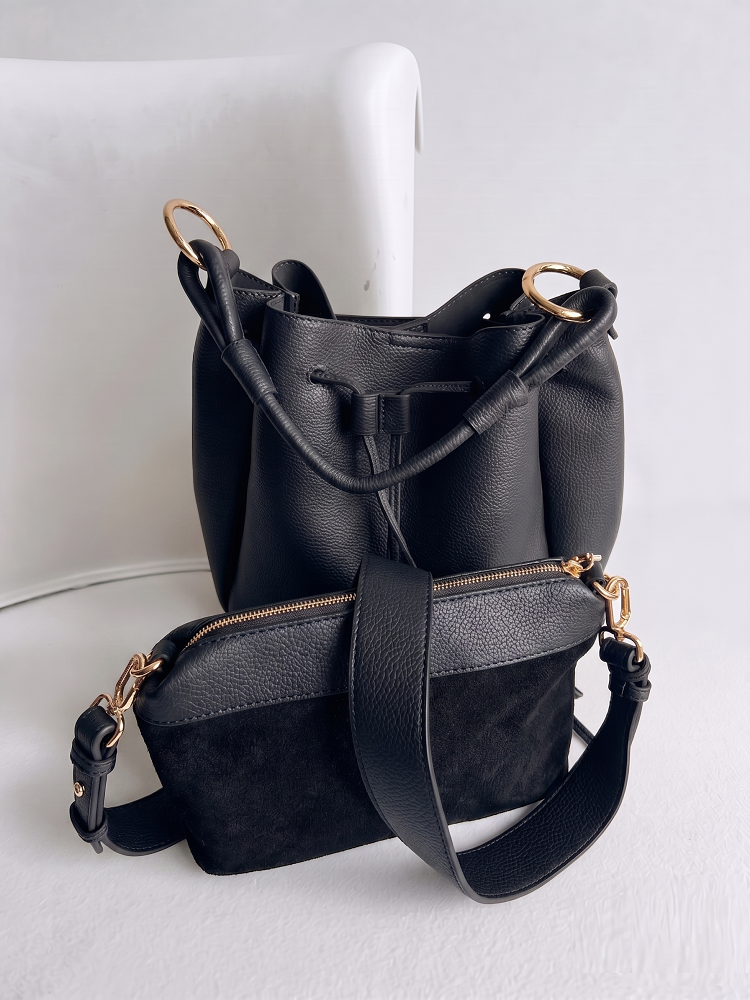 Dámsky vačok s crossbody kabelkou – elegantná 2v1 kabelka na každý deň čierna