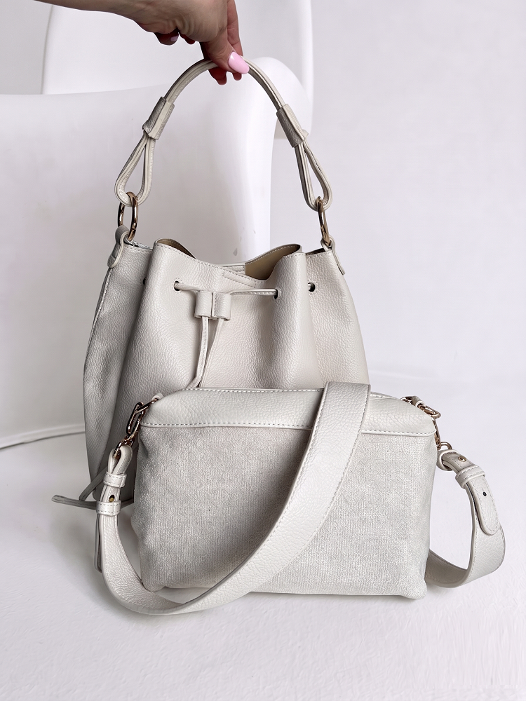 Dámsky vačok s crossbody kabelkou – elegantná 2v1 kabelka na každý deň béžová