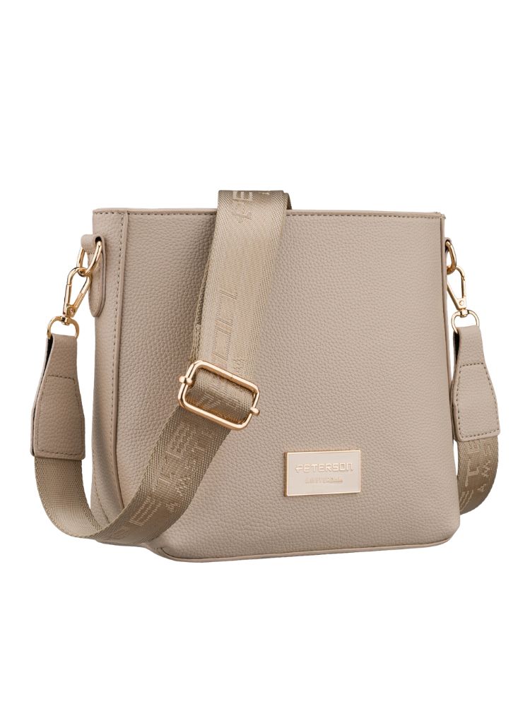 Béžová crossbody kabelka Peterson – praktická basic kabelka na každý deň