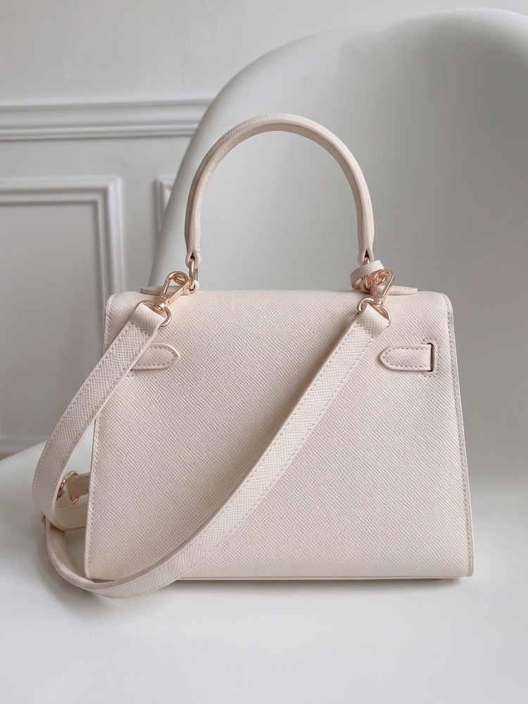 Elegantná crossbody a mini kabelka do ruky – krémová