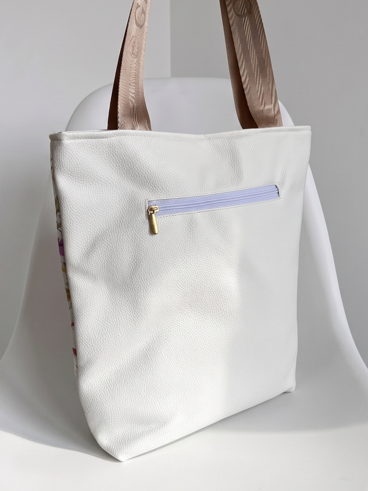 Kvetovaná dámska shopper kabelka Grosso - veľká a praktická