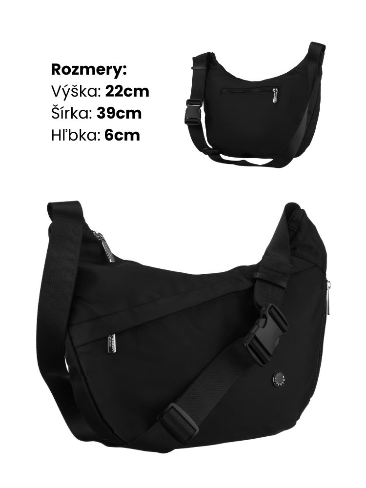 Nylonová crossbody – ľahká, praktická a veľká na cestovanie