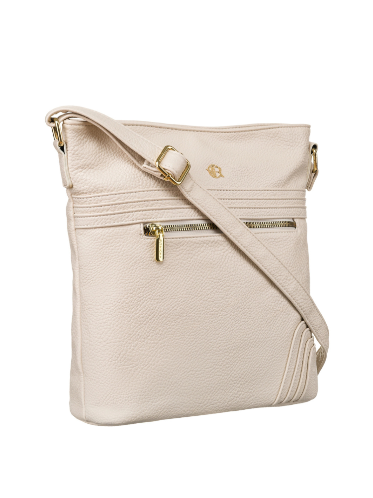 Béžová crossbody kabelka Peterson – praktická basic kabelka na každý deň