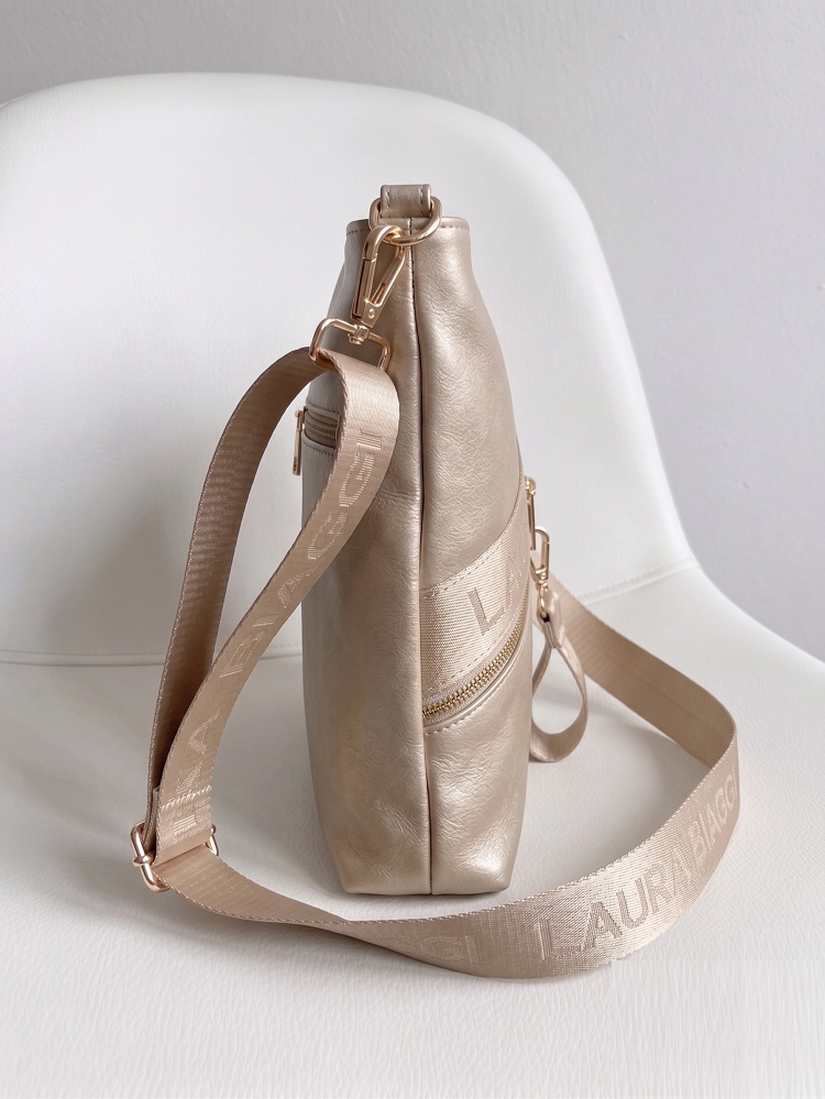 Zlatoružová crossbody Laura Biaggi športovo-elegantná