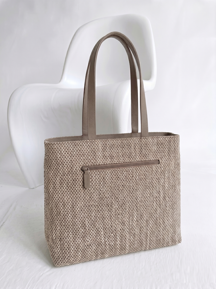 Shopper kabelka Laura Biaggi béžová | Elegantná kabelka na rameno