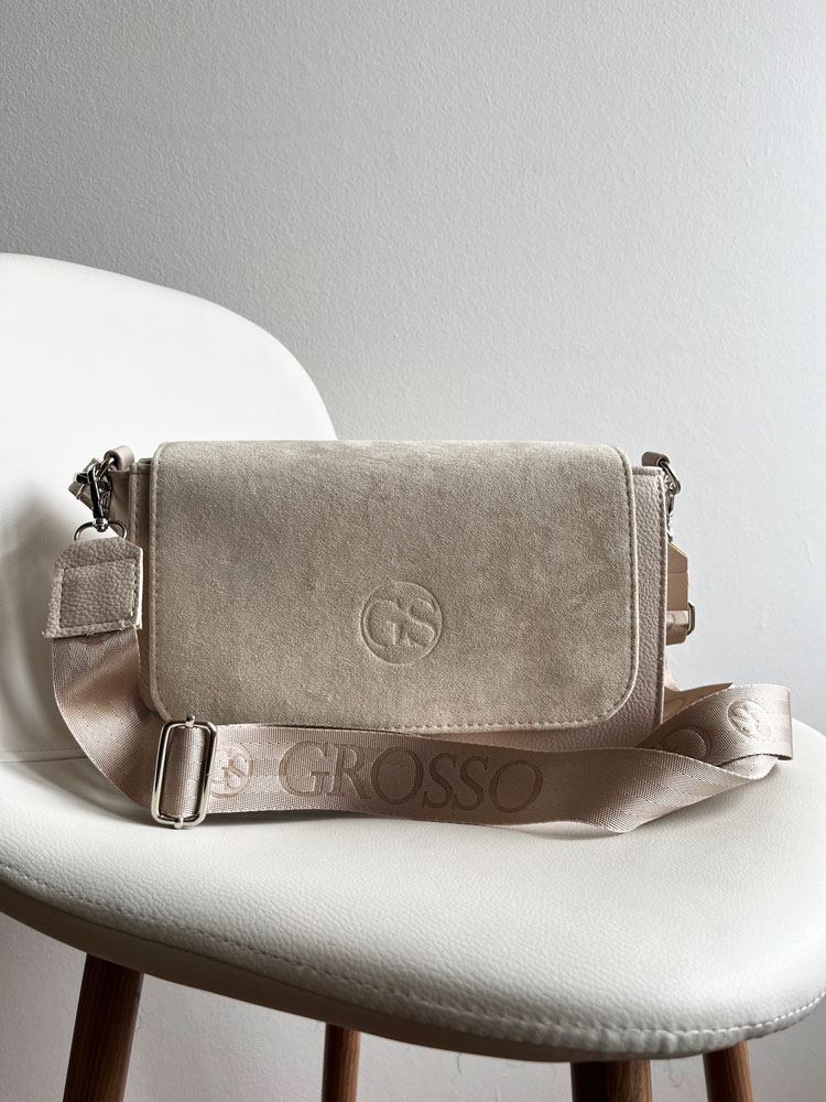 Béžová kabelka na rameno - praktická crossbody alebo listovka