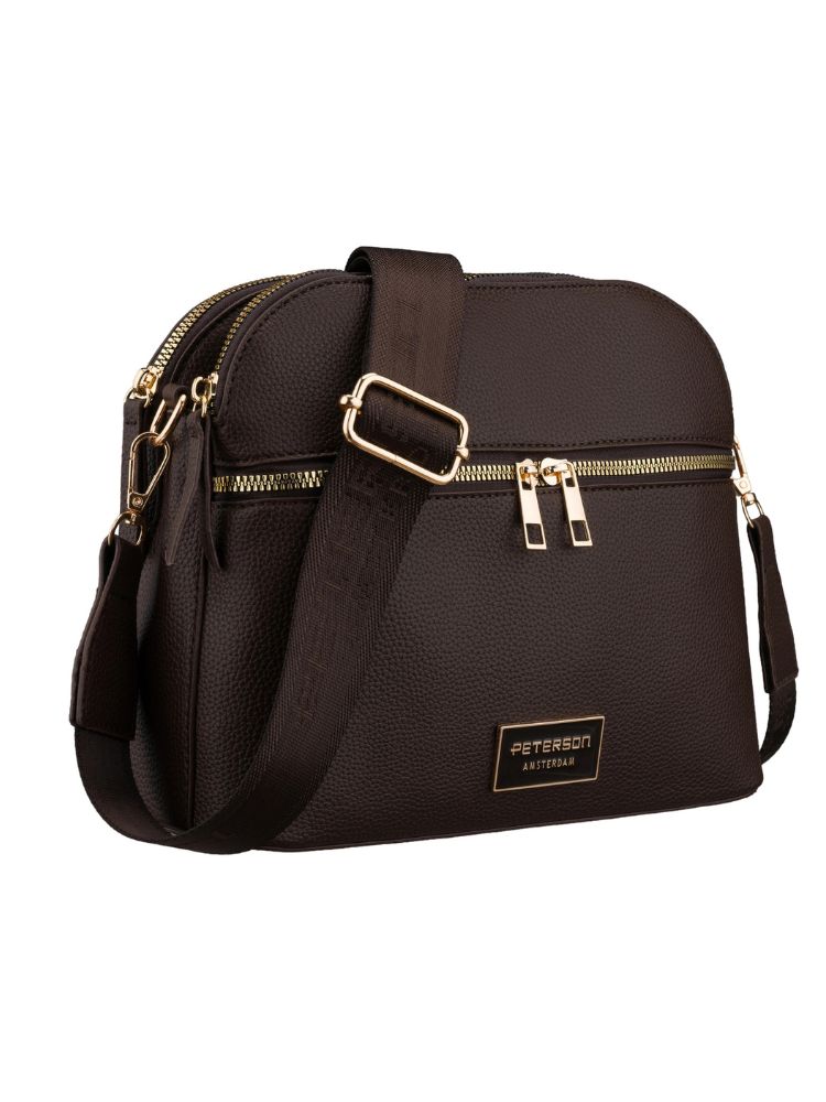 Čokoládová crossbody kabelka – elegantná. priestranná a dokonale organizovaná