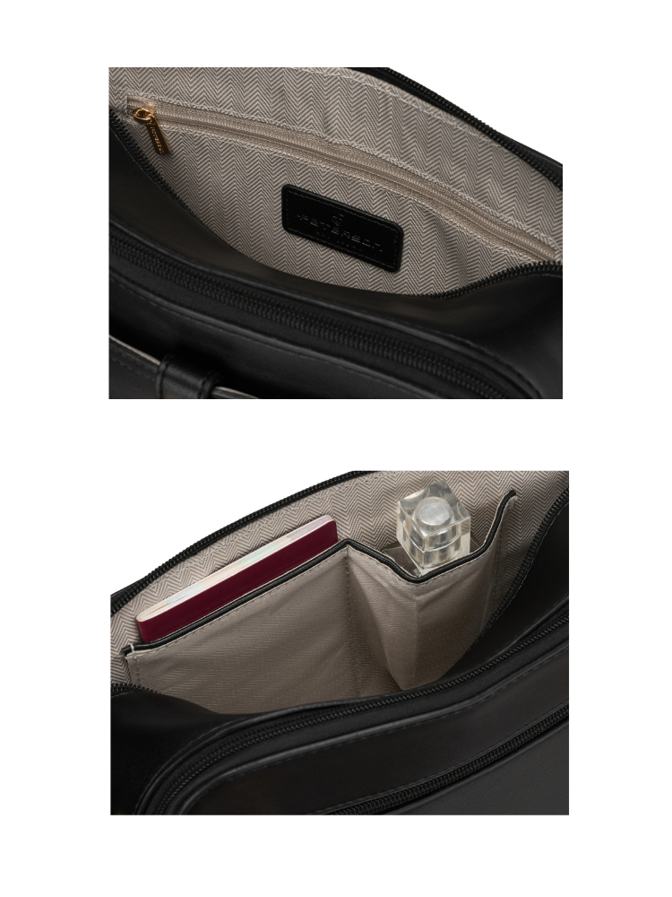 Čierna crossbody kabelka – elegantná s deleným vnútrom