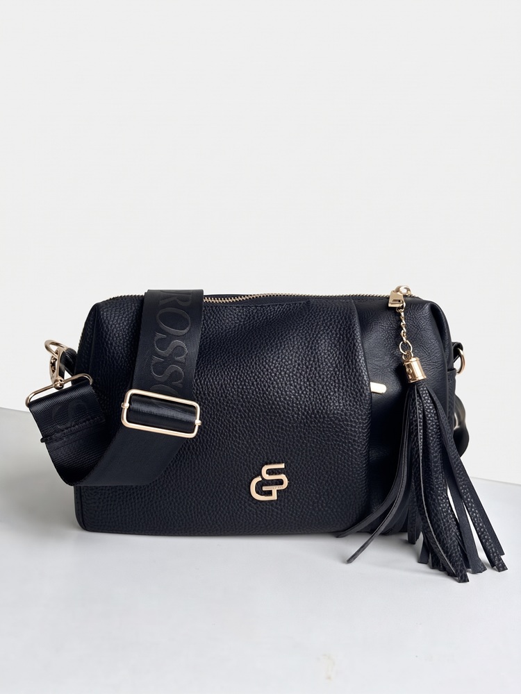 Čierna crossbody kabelka GROSSO - praktická na každý deň