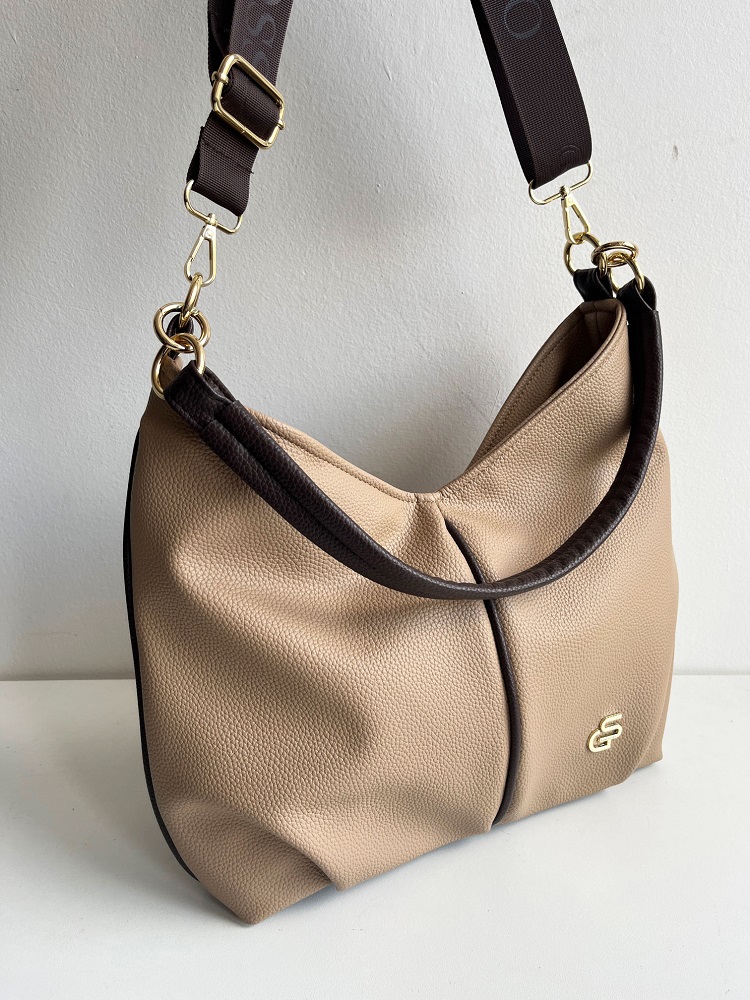 Hnedá kabelka na rameno Grosso - veľká crossbody A4