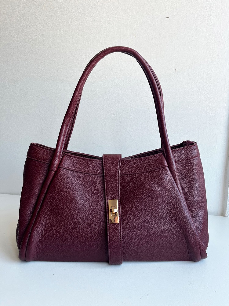 Dámska kabelka na rameno 2v1 s crossbody – bordová