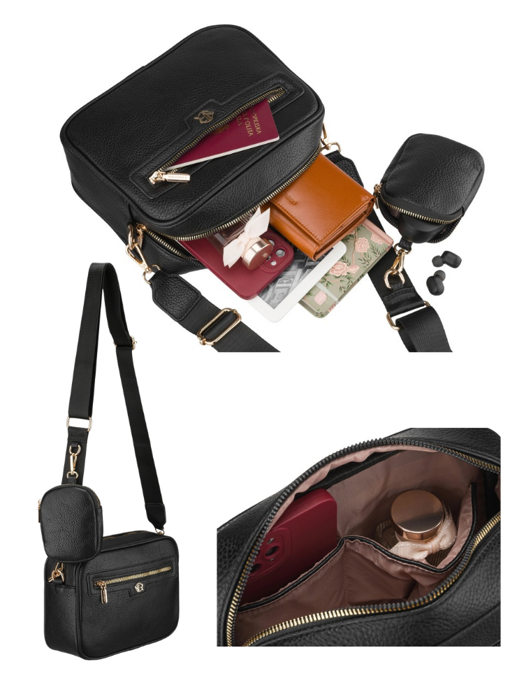 Čierna crossbody kabelka Peterson na každý deň