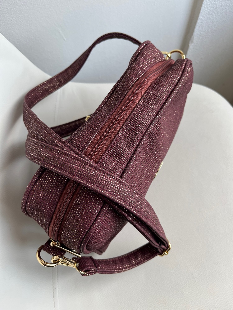 Bordová crossbody GROSSO jednoduchá a elegantná