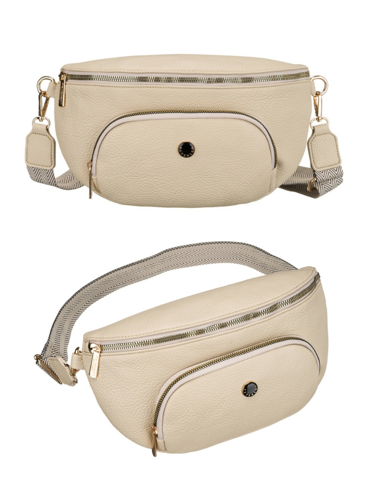 Béžová crossbody kabelka Peterson – praktická basic kabelka na každý deň