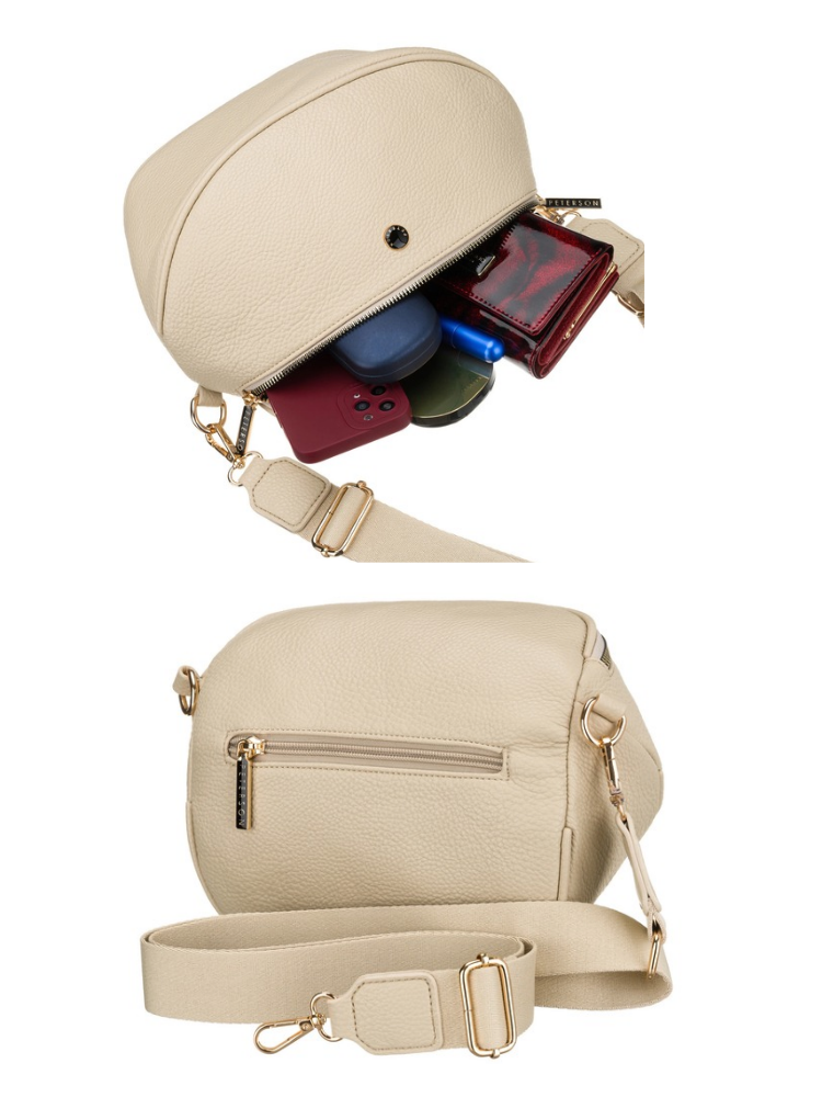 Béžová crossbody kabelka Peterson – praktická basic kabelka na každý deň