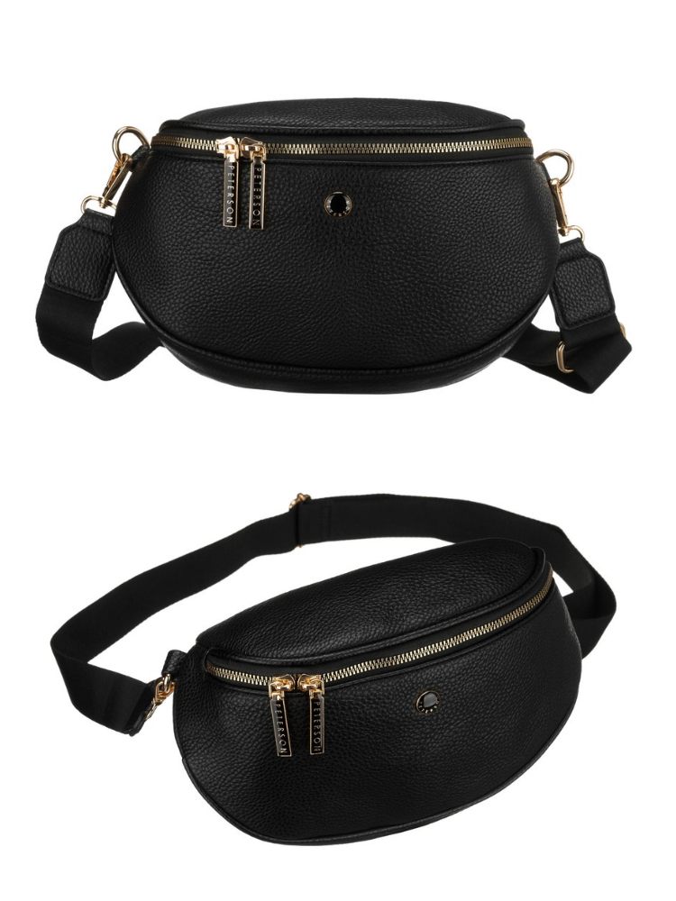 Čierna crossbody kabelka Peterson – praktická basic kabelka na každý deň
