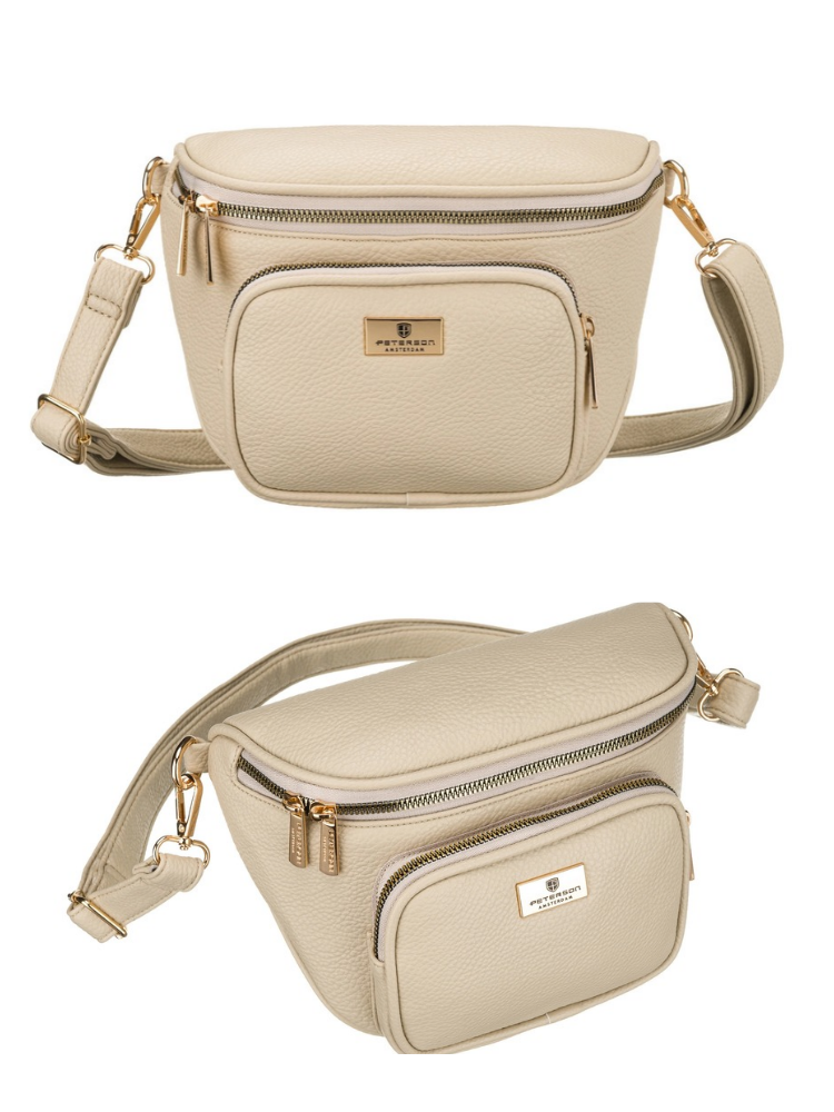 Béžová crossbody kabelka Peterson – praktická basic kabelka na každý deň