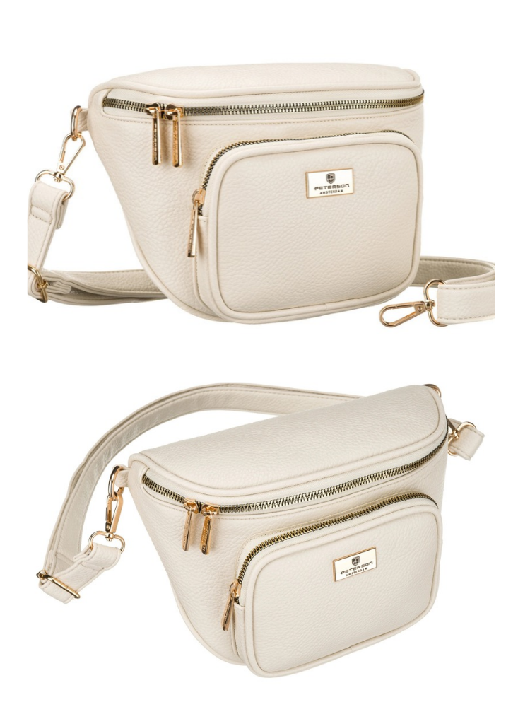 Krémová crossbody kabelka Peterson – praktická basic kabelka na každý deň