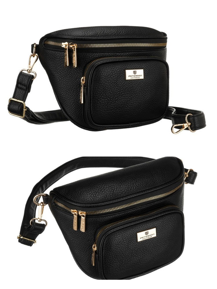 Čierna crossbody kabelka Peterson – praktická basic kabelka na každý deň