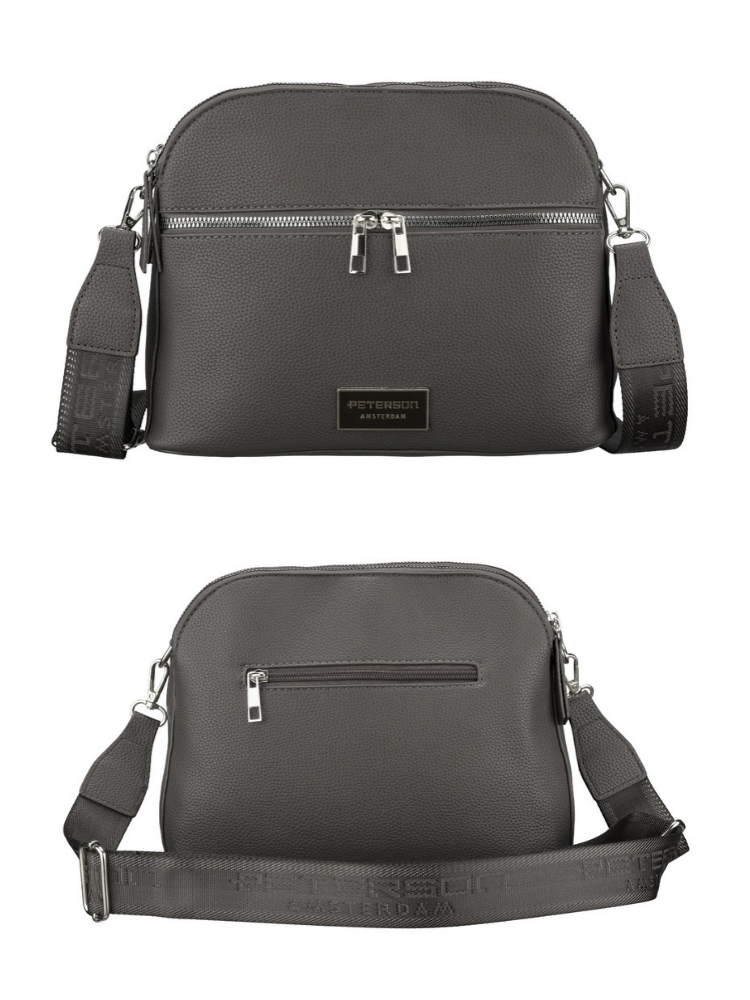 Sivá crossbody kabelka – elegantná. priestranná a dokonale organizovaná