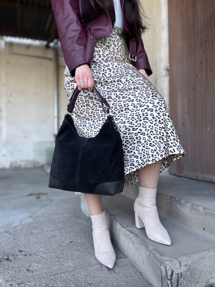 Čierna kožená kabelka na rameno Laura Biaggi DX-TS-66-11-black