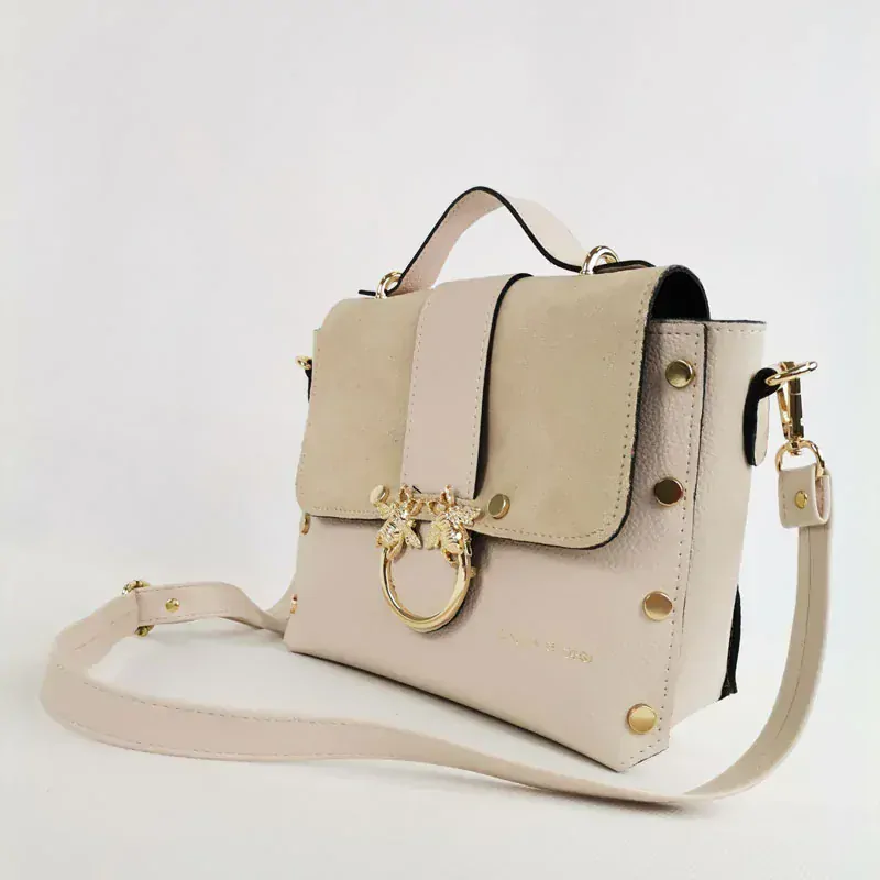 Elegantná béžová crossbody Laura Biaggi – do ruky aj na rameno