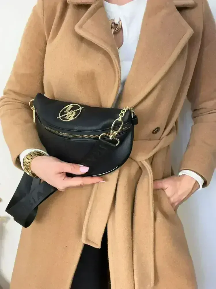 Čierna dámska ľadvinka Laura Biaggi - elegantná crossbody