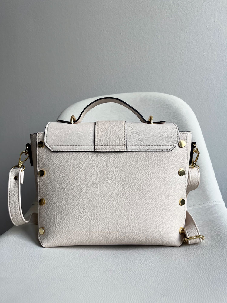 Elegantná béžová crossbody Laura Biaggi – do ruky aj na rameno
