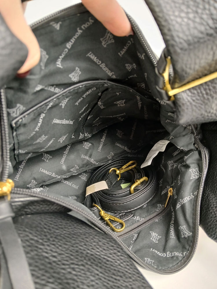 Čierna kabelka na rameno F-185-1-black