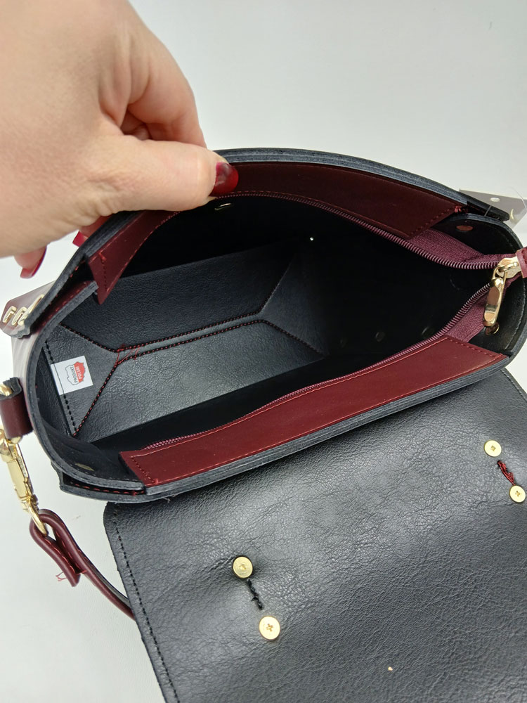 Bordová crossbody kabelka Laura Biaggi DX-JS104-bordo