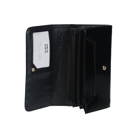 Dámska kožená peňaženka GROSSO GS-76110-LPC-black