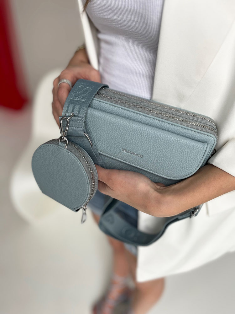 Modrá crossbody/peňaženka F-Y-90-4-blue