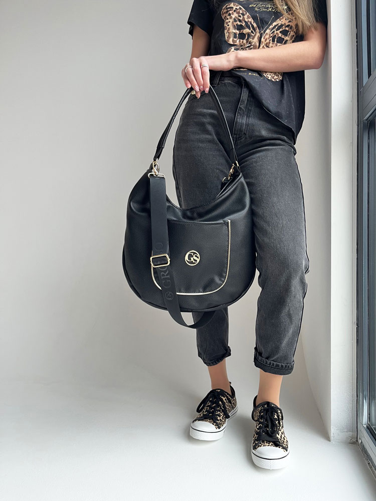 Dámska kabelka na rameno GROSSO GS-3142-black
