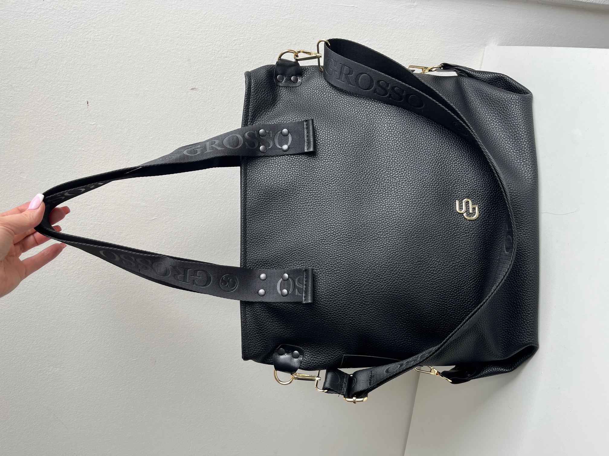 Dámska shopper kabelka na rameno Grosso čierna