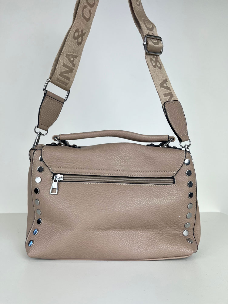 Sivohnedá crossbody kabelka F-8072A-mud
