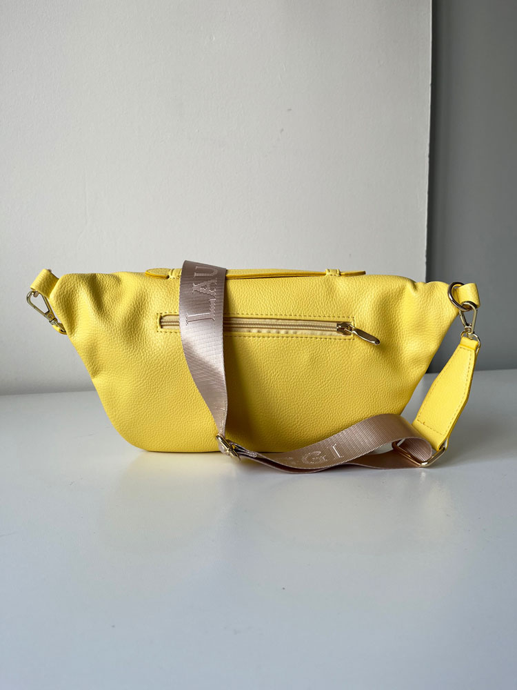 Dámska ľadvinka žltá Laura Biaggi – veľká crossbody