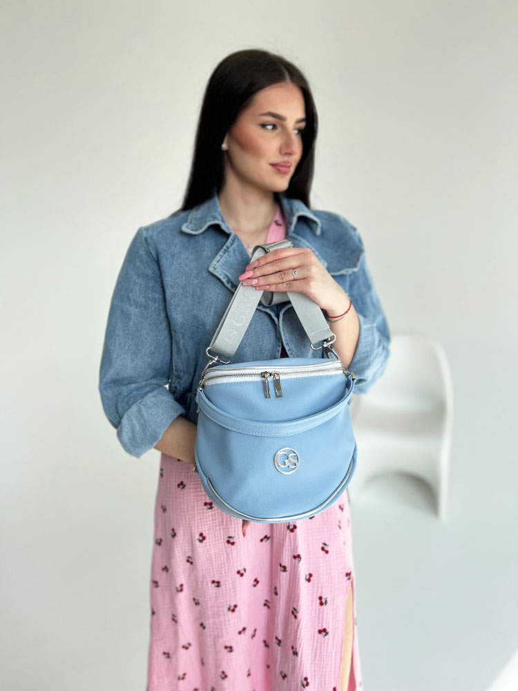 Modrá crossbody kabelka GROSSO GS-3003-blue