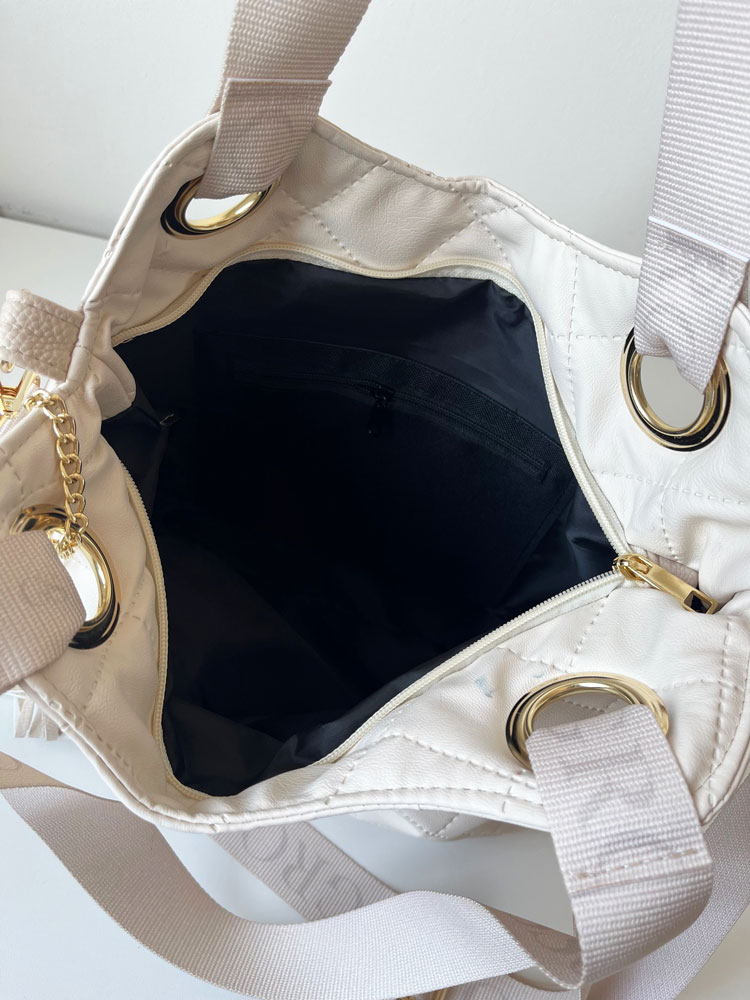 Väčšia kabelka na rameno GROSSO GS-3777-creamPIK