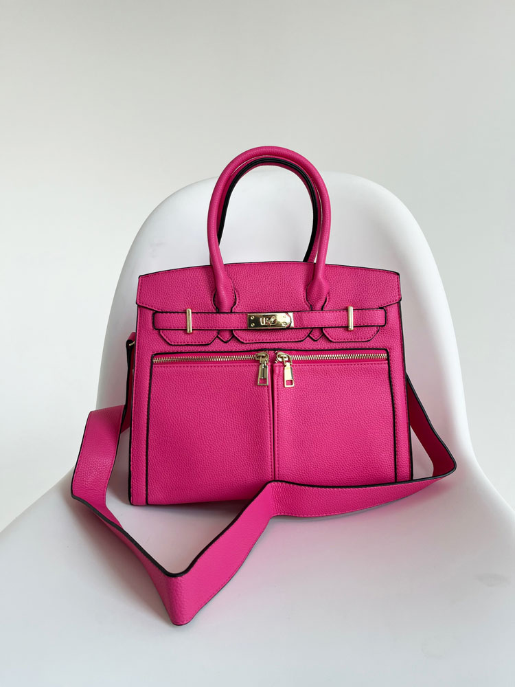 Ružová kabelka do ruky AK-93642-rosa