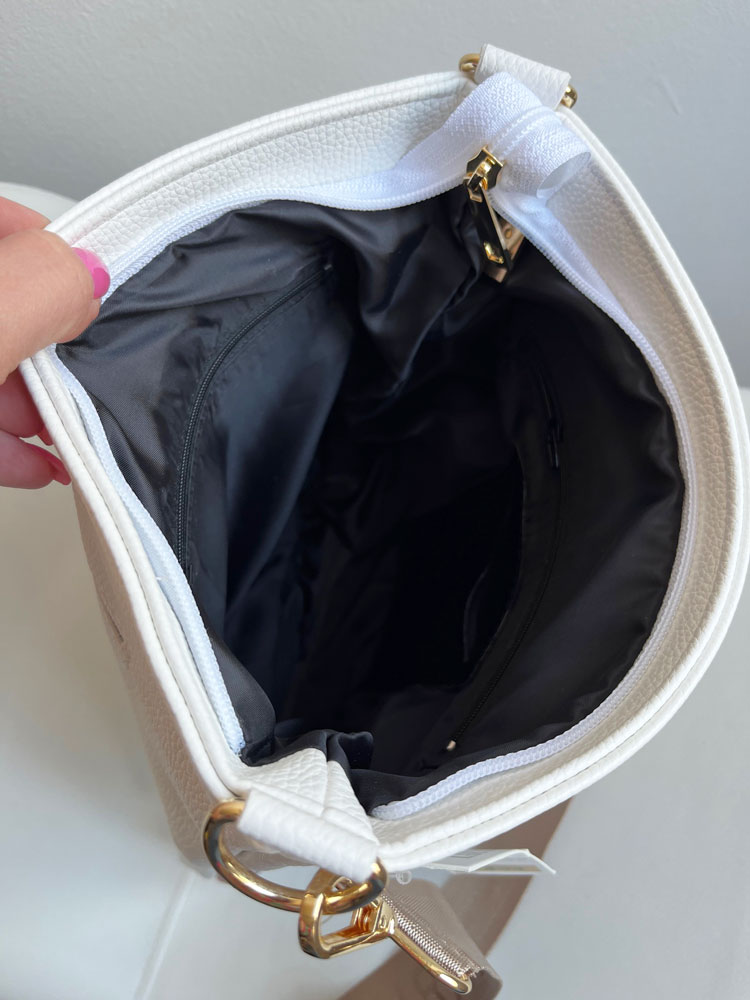 Biela crossbody Laura Biaggi DX-M257-whiteFLOWERS