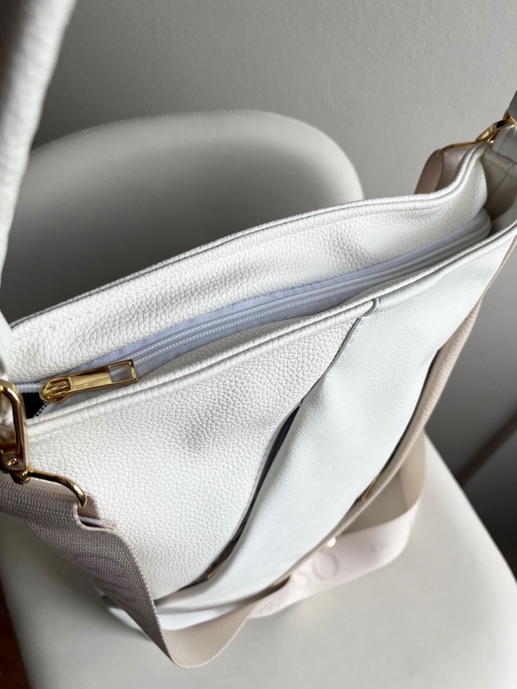 Biela kabelka na rameno GROSSO GS-3789-white