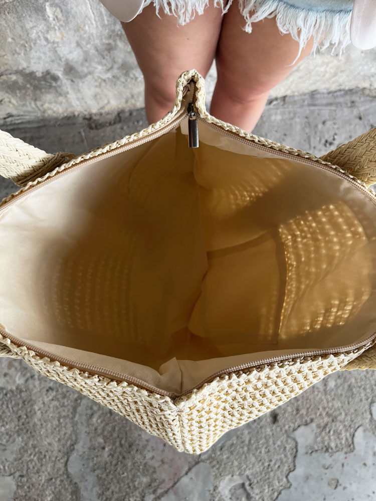 Béžová shopper kabelka na rameno