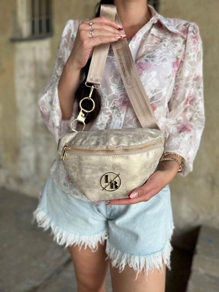 Zlatá crossbody kapsička Laura Biaggi DX-KB82-db.gold