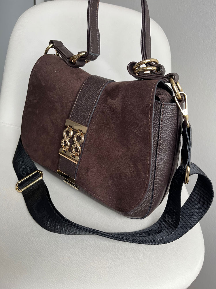 Hnedá kabelka na rameno/crossbody Laura Biaggi DX-F299-choco