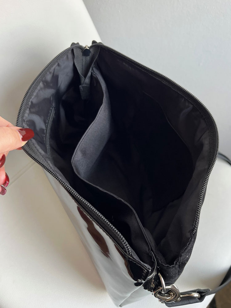 Dvojpriehradková crossbody kabelka GROSSO GS-3030-black