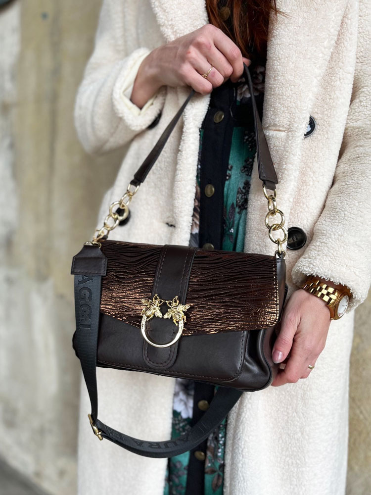 Kabelka na rameno/crossbody Laura Biaggi DX-F267-choco