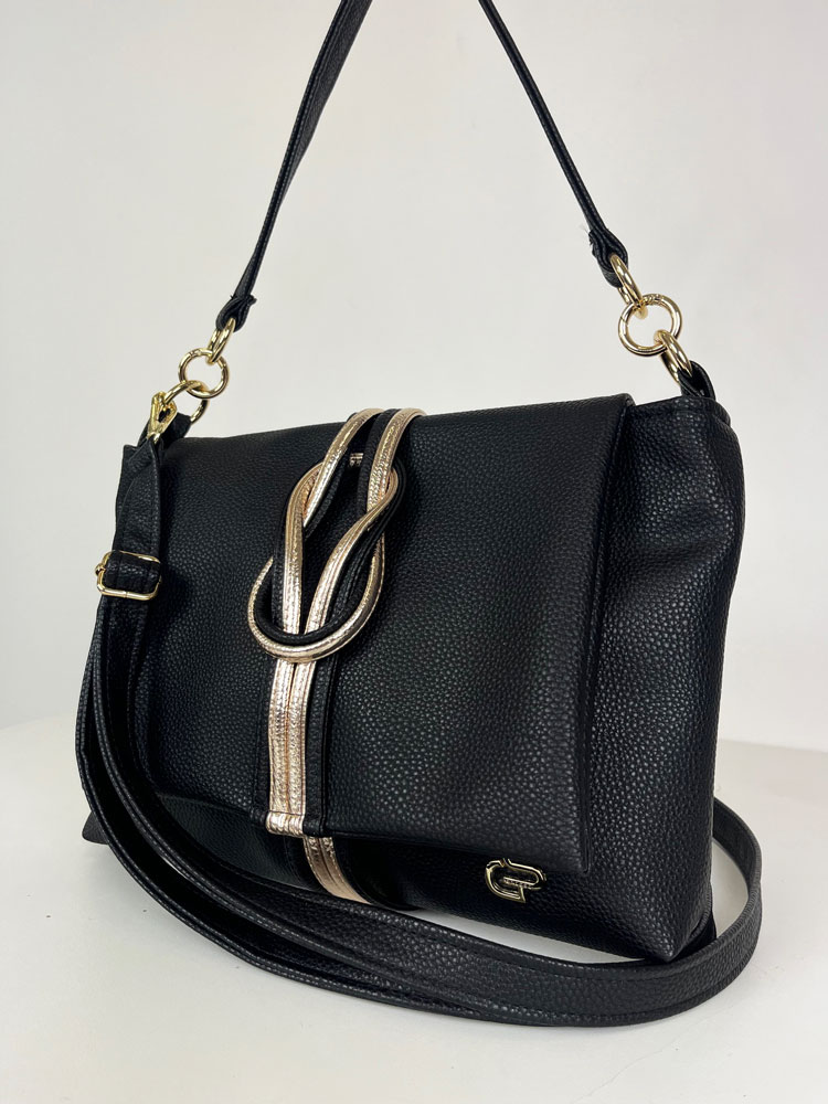 Čierna kabelka na rameno/crossbody GROSSO GS-4019-black