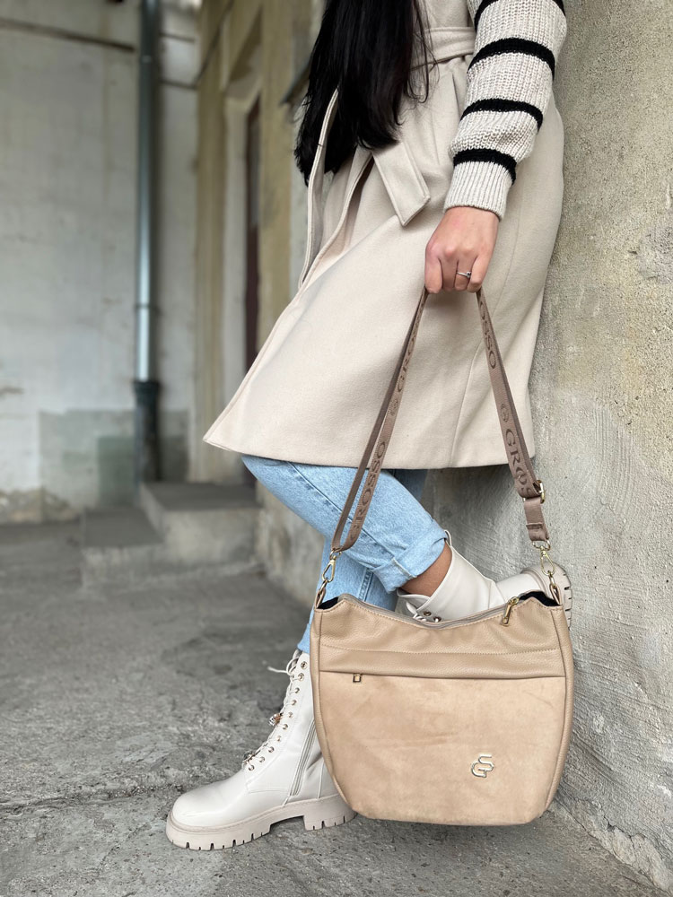 Hnedá crossbody kabelka GROSSO veľká a praktická